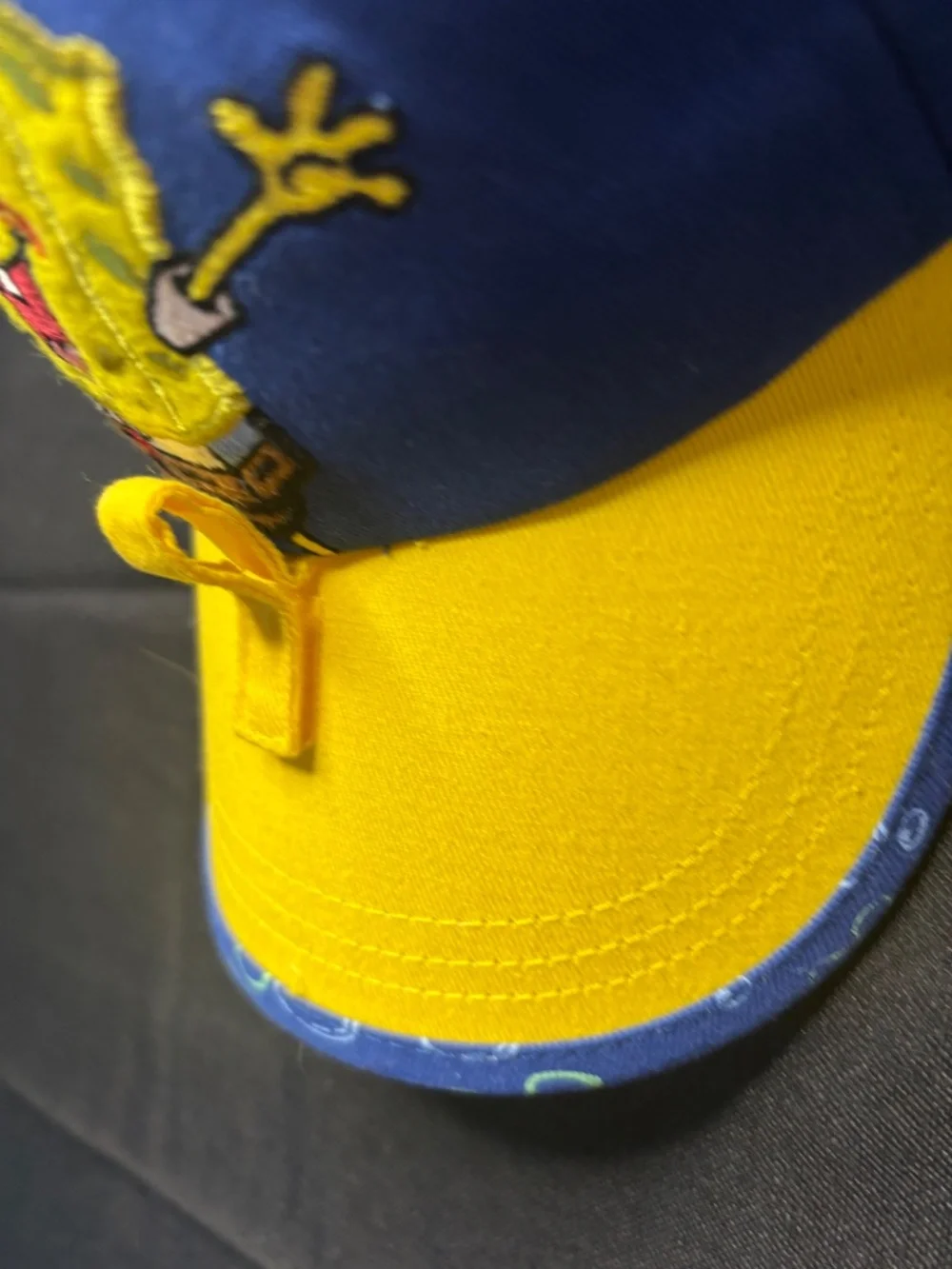 Spongebob Universal Studios Baseball Hat. Velcro Strap. Sunglasses Strap. Youth.
